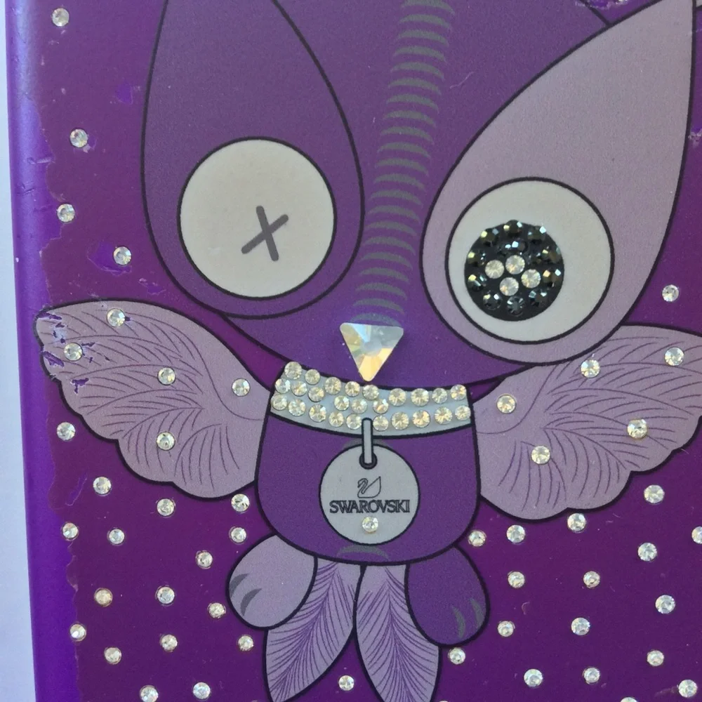 SWAROVSKI PURPLE CALLIE OWL I PHONE 6/6S/7/8/SE PURPLE OWL PHONE CASE